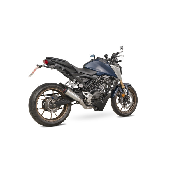 Scorpion Exhaust Honda CB 125 R 2021 - 2023 Red Power Full System Brushed Stainless Steel Sleeve